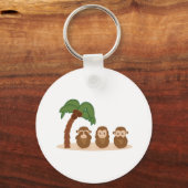 Drie kleine apen - três macaquinhos sleutelhanger (Voorkant)