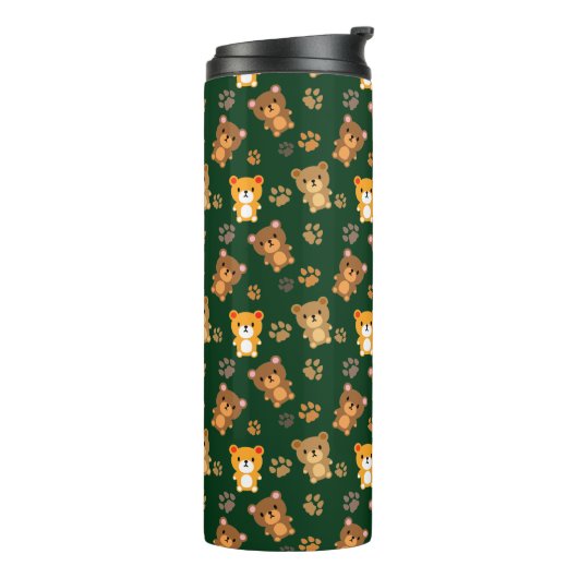 Drie kleine beren patroon thermosbeker (Gedraaid links)