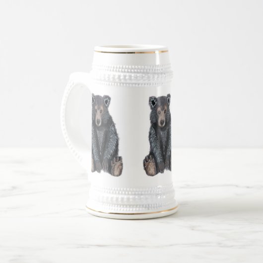 Drie kleine Beren Stein Bierpul (Voorkant links)