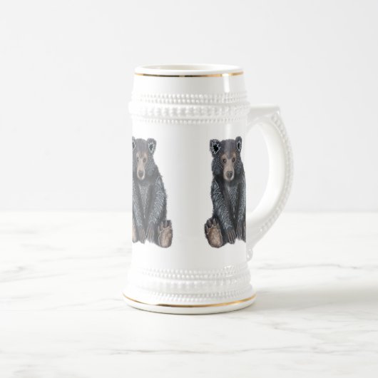 Drie kleine Beren Stein Bierpul (Voorkant rechts)