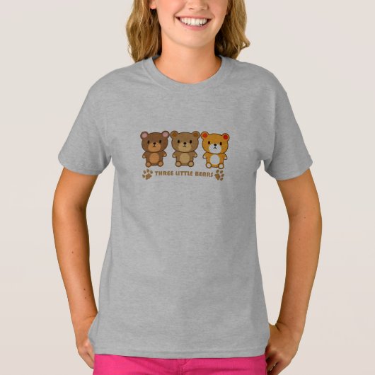 Drie kleine beren t-shirt (Voorkant)