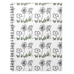 Drie kleine bloemen notitieboek