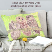 Drie kleine cowling-eigenaars - acrylschilderij.