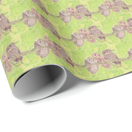 Drie kleine cowling-eigenaars - acrylschilderij. cadeaupapier (Rol Hoek)