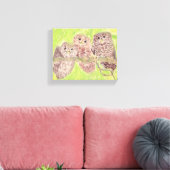Drie kleine cowling-eigenaars - acrylschilderij. canvas afdruk (Insitu (Woonkamer))