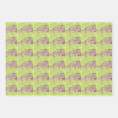 Drie kleine cowling-eigenaars - acrylschilderij. inpakpapier vel (Voorkant 2)