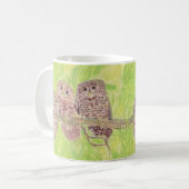 Drie kleine cowling-eigenaars - acrylschilderij. koffiemok (Voorkant links)