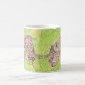 Drie kleine cowling-eigenaars - acrylschilderij. koffiemok (Center)