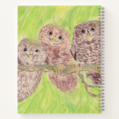 Drie kleine cowling-eigenaars - acrylschilderij. notitieboek (Achterkant)