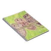 Drie kleine cowling-eigenaars - acrylschilderij. notitieboek (Rechterzijde)