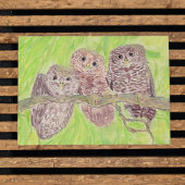 Drie kleine cowling-eigenaars - acrylschilderij. poster