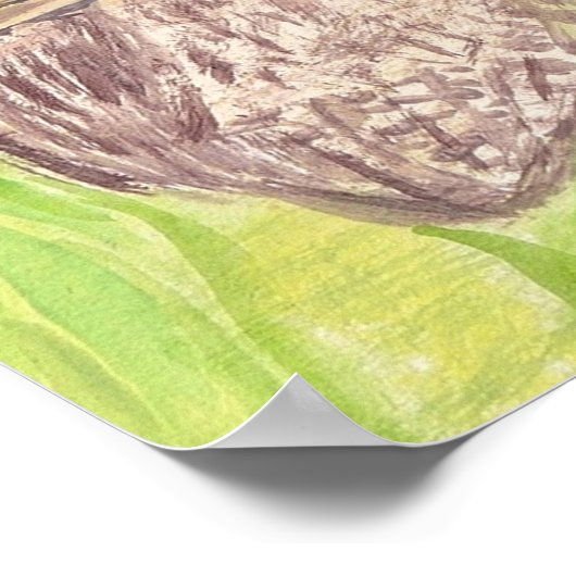 Drie kleine cowling-eigenaars - acrylschilderij. poster (Hoek)