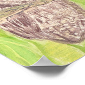 Drie kleine cowling-eigenaars - acrylschilderij. poster (Hoek)