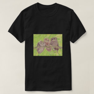 Drie kleine cowling-eigenaars - acrylschilderij. t-shirt