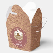 Drie kleine dumplings drieling Baby shower Bedankdoosjes (Geopend)