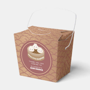 Drie kleine dumplings drieling Baby shower Bedankdoosjes