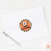 Drie kleine heks Happy Halloween Ronde Sticker (Envelop)