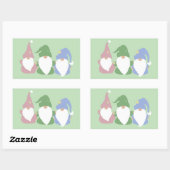 Drie kleine kabouters rechthoekige sticker (Vel)