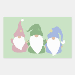 Drie kleine kabouters rechthoekige sticker