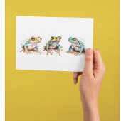 Drie kleine kikkers briefkaart