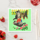 drie kleine kittens afdrukken servet (Insitu)