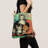 drie kleine kittens afdrukken tote bag (Dichtbij)