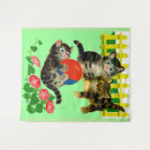 drie kleine kittens afdrukken wandkleed (Voorkant (horizontaal))