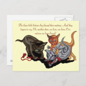 Drie Kleine Kittens Briefkaart (Voorkant / Achterkant)