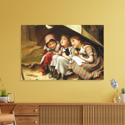 "Drie kleine Kittens" Canvas Afdruk (Insitu (Woonkamer))