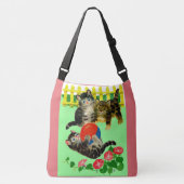 drie kleine kittens crossbody tas (Voorkant)