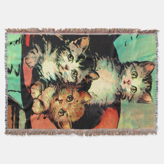 drie kleine kittens deken (Voorkant)