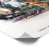 Drie Kleine Kittens en Moeder Louis Wain Poster (Hoek)