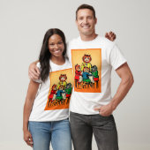 Drie Kleine Kittens en Moeder Louis Wain T-shirt (Unisex)