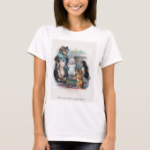 Drie Kleine Kittens en Moeder Louis Wain T-shirt (Voorkant)