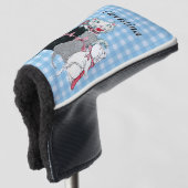 Drie Kleine Kittens in Bogen met moederkat Golfheadcover (3/4 voorkant)