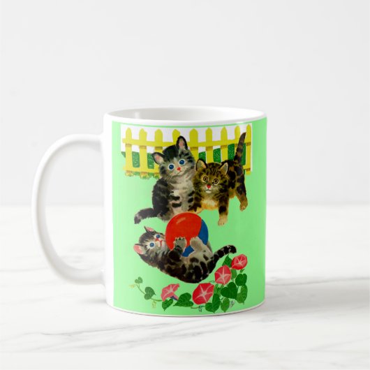 drie kleine kittens koffiemok (Links)