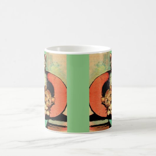 drie kleine kittens koffiemok (Center)