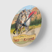 Drie Kleine Kittens Moeder de Gans Illustratie Ronde Klok (Hoek)