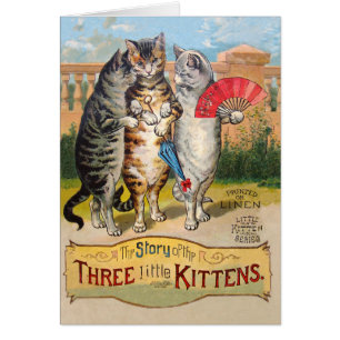 Drie kleine Kittens Moeder Goose Illustratie