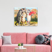 Drie kleine Kittens Moeder Goose Illustratie Canvas Afdruk (Insitu (Woonkamer))