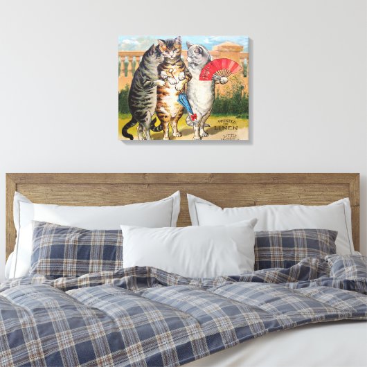 Drie kleine Kittens Moeder Goose Illustratie Canvas Afdruk (Insitu (Slaapkamer))