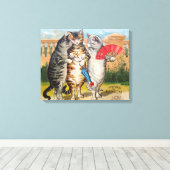 Drie kleine Kittens Moeder Goose Illustratie Canvas Afdruk (Insitu (Houten vloer))