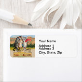 Drie kleine Kittens Moeder Goose Illustratie Etiket (Insitu)