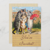 Drie kleine Kittens Moeder Goose Illustratie Kaart (Voorkant / Achterkant)