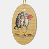 Drie kleine Kittens Moeder Goose Illustratie Keramisch Ornament (Links)