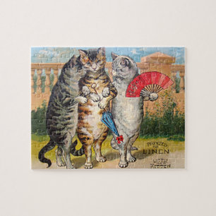 Drie kleine Kittens Moeder Goose Illustratie Legpuzzel