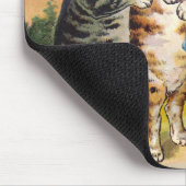 Drie kleine Kittens Moeder Goose Illustratie Muismat (Hoek)