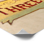 Drie kleine Kittens Moeder Goose Illustratie Poster (Hoek)