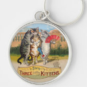 Drie kleine Kittens Moeder Goose Illustratie Sleutelhanger (Voorkant)
