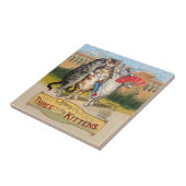 Drie kleine Kittens Moeder Goose Illustratie Tegeltje (Zijkant)